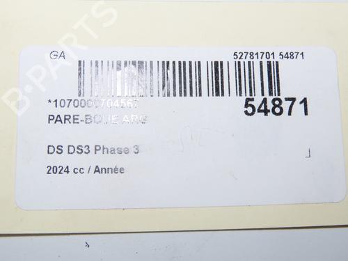 Used Wheel arch DS DS 3 / DS 3 CROSSBACK (UR_, UC_, UJ_) 1.2 PureTech 130 (URHNSS) (131 hp) 31748021