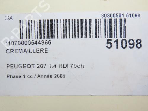 Used Steering rack PEUGEOT 207 (WA_, WC_) 1.4 HDi (68 hp) 24358767