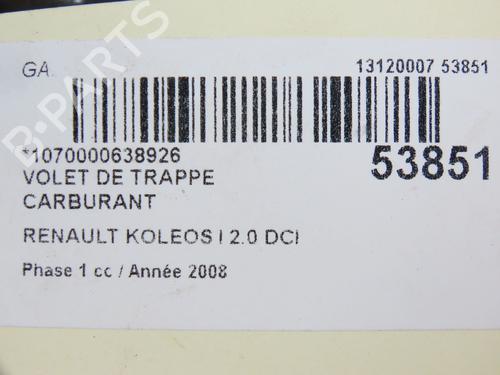 Fuel flap RENAULT KOLEOS I (HY_) 2.0 dCi 4x4 (HY0K) | BP28966832C131 