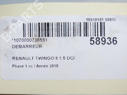 Starter RENAULT TWINGO II (CN0_) 1.5 dCi (CN0U) | BP39251639M8  - Image 7