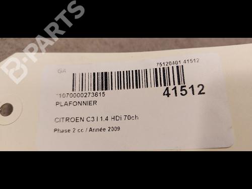 Interior roof light CITROËN C3 I (FC_, FN_) 1.4 HDi | BP9613034I8 