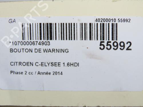 Warnblinkschalter CITROËN C-ELYSEE (DD_) 1.6 HDI 92 | BP32332341I22 - Image 4