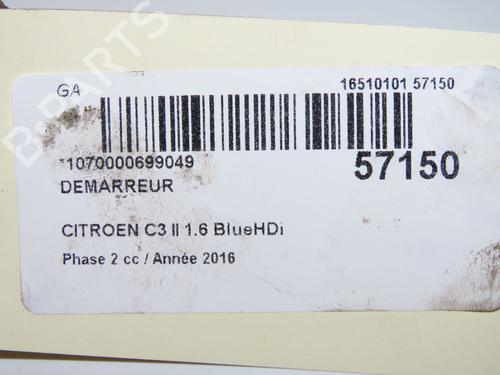 Used Starter Starter CITROËN C3 II (SC_) 1.6 BlueHDi 75 (75 hp) 32076085 32076085