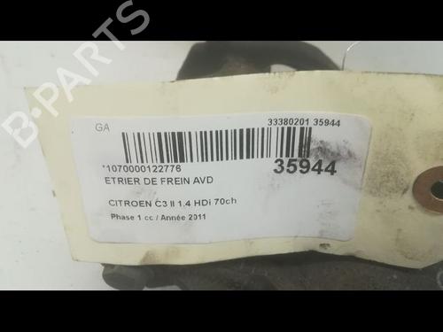 Right front brake caliper CITROËN C3 II (SC_) 1.4 HDi 70 (SC8HZC, SC8HR0, SC8HP4) | BP14877296M104 