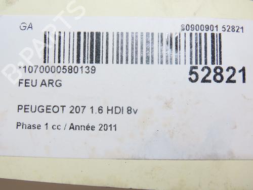 Used Left taillight PEUGEOT 207 (WA_, WC_) 1.6 HDi (92 hp) 28832795