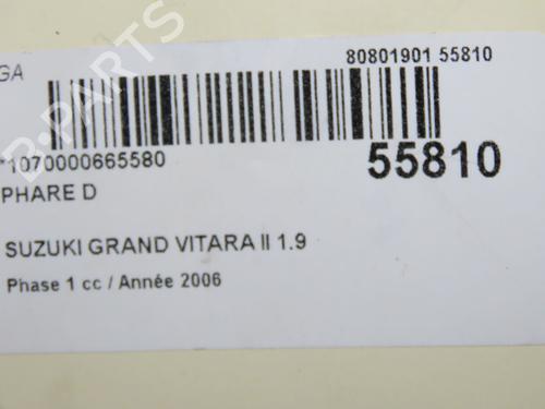 Phare droit SUZUKI GRAND VITARA II (JT, TE, TD) 1.9 DDiS All-wheel Drive (JT419, TD44, JB419WD, JB419XD,... (129 hp) 32076158