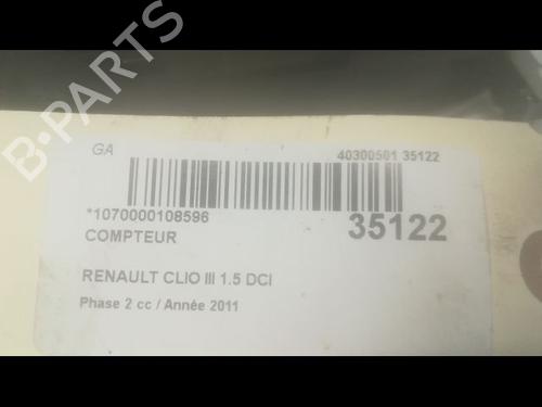 Instrument cluster RENAULT CLIO III (BR0/1, CR0/1) 1.5 dCi | BP9597680C47