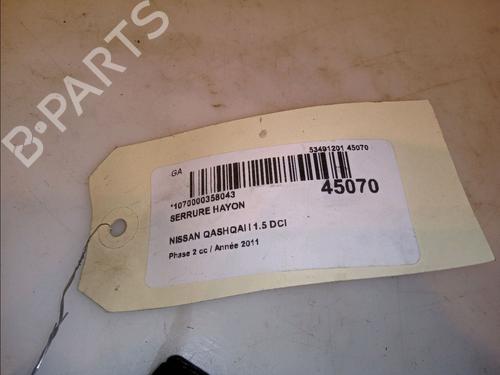 Tailgate lock NISSAN QASHQAI / QASHQAI +2 I (J10, NJ10, JJ10E) 1.5 dCi | BP12585689C101 