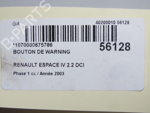 Used Warning switch Warning switch RENAULT ESPACE IV (JK0/1_) 2.2 dCi (JK0H) (150 hp) 33059365 33059365
