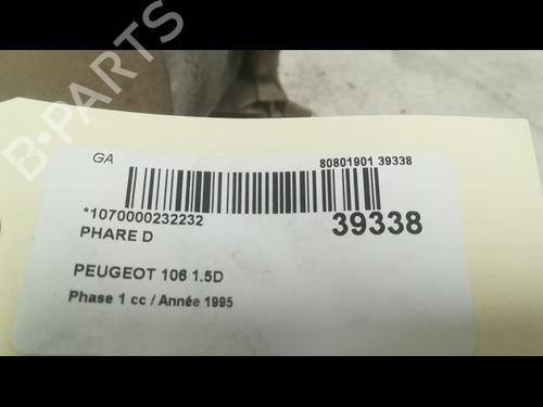 Used Right headlight PEUGEOT 106 I (1A, 1C) 1.5 D (58 hp) 9608172