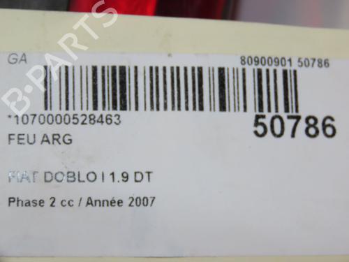 Used Left taillight FIAT DOBLO MPV (119_, 223_) 1.9 D Multijet (120 hp) 24359144