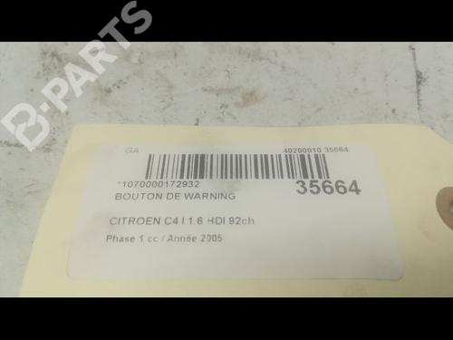 Warning switch CITROËN C4 I (LC_) 1.6 HDi | BP9602099I22 