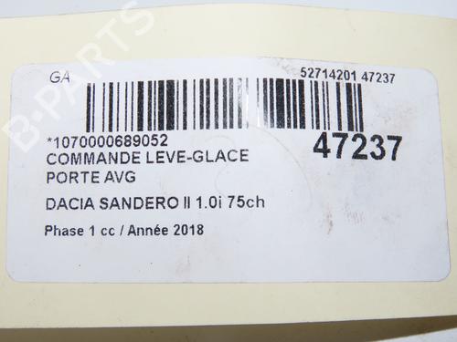 Left front window switch DACIA SANDERO II 1.0 SCe 75 (B8JC, B8JD, B8NC) | BP33132547I27  - Image 5