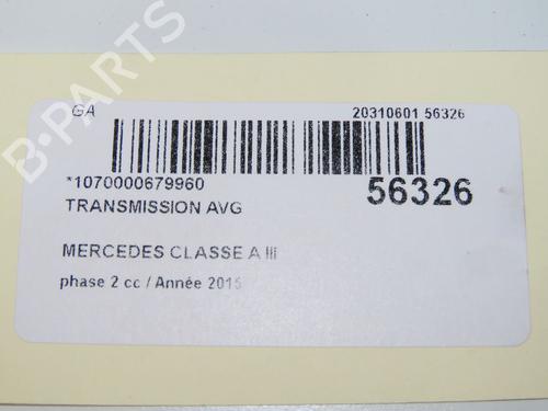Left front driveshaft MERCEDES-BENZ A-CLASS (W176) A 160 CDI / d (176.011) | BP31242469M38 