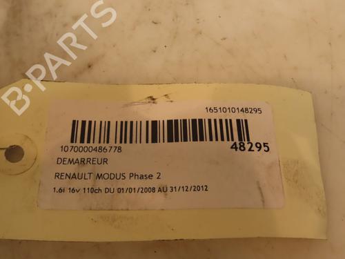 Used Starter RENAULT MODUS / GRAND MODUS (F/JP0_) 1.6 (JP03, JP0B, JP0U, JP0Y, JP1G) (112 hp) 16586280