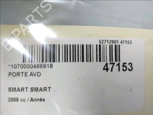 Right front door SMART FORTWO Coupe (451) 1.0 (451.331, 451.380) | BP19025334C3 