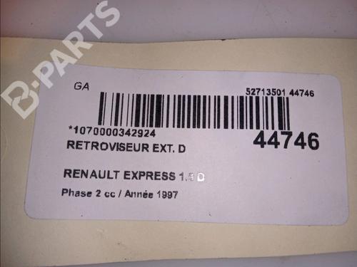 Right mirror RENAULT RAPID Box Body/MPV (F40_, G40_) 1.9 D (F40R) | BP11102697C27 