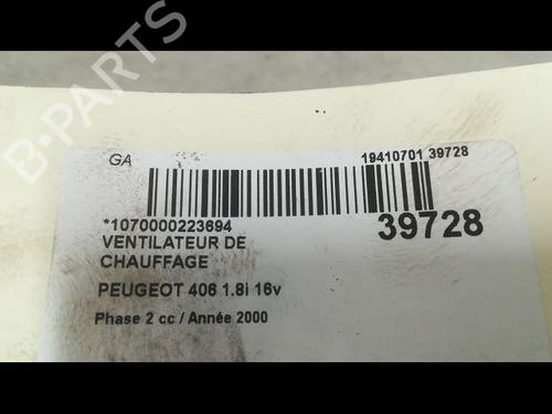 Heater blower motor PEUGEOT 406 (8B) 1.8 16V | BP23172516M62 