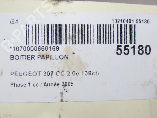 Throttle body PEUGEOT 307 CC (3B) 2.0 16V | BP29294122M82 