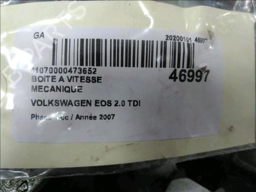 Used Gearbox VW EOS (1F7, 1F8) 2.0 TDI (140 hp) 23172669