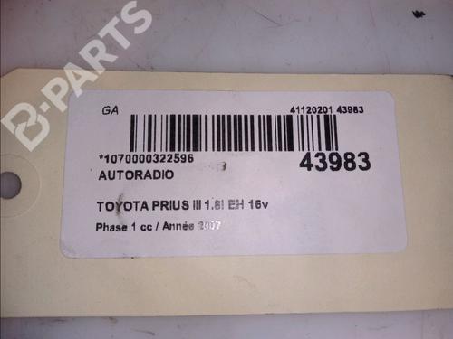 Radio TOYOTA PRIUS Liftback (_W2_) 1.5 Hybrid (NHW20_, NHW20R) | BP11101483E6 