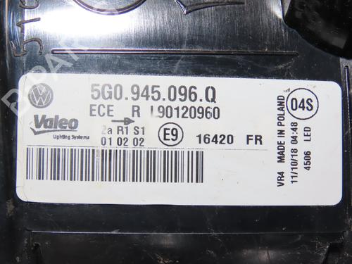 Right taillight VW GOLF VII (5G1, BQ1, BE1, BE2) 1.5 TSI | BP28969539C35