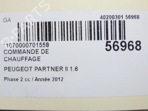 Climate control PEUGEOT PARTNER Box Body/MPV 1.6 HDi / BlueHDi 75 | BP36395874I5 - Image 5