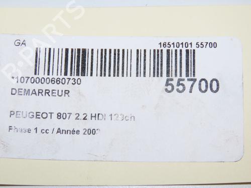 Startmotor PEUGEOT 807 (EB_) 2.2 HDi (128 hp) 32277409