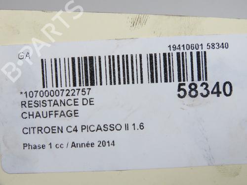 Used Heater resistor Heater resistor CITROËN C4 Picasso II 1.6 HDi / BlueHDi 115 (115 hp) 36395735 36395735