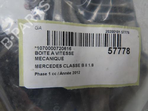 Used Gearbox Gearbox MERCEDES-BENZ B-CLASS Sports Tourer (W246, W242) B 180 CDI (246.200) (109 hp) 39157286 39157286