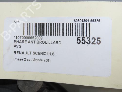 Used Left front fog light RENAULT SCÉNIC I MPV (JA0/1_, FA0_) 1.6 (JA00, JA16, JA15, JA19, JA1V, JA2B, JA2C, JA0B,... (107 hp) 32457558