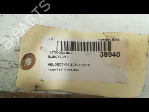 Used Injector Injector PEUGEOT 407 (6D_) 2.0 HDi 135 (6DRHRH, 6DRHRE, 6DRHRG, 6DRHRJ) (136 hp) 9608852 9608852