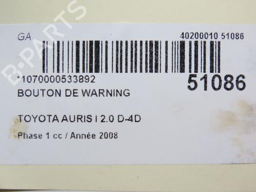 Used Warning switch TOYOTA AURIS (_E15_) 2.0 D-4D (ADE150_, ADE150R) (126 hp) 28830194