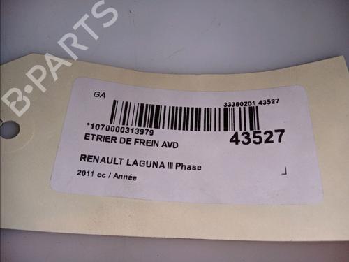 Used Right front brake caliper RENAULT LAGUNA III Grandtour (KT0/1) 1.5 dCi (KT0A, KT0R, KT02) (110 hp) 14877602