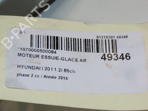 Used Rear wiper motor HYUNDAI i20 I (PB, PBT) 1.2 (86 hp) 18476799