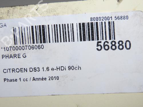 Left headlight CITROËN DS3 (SA_) 1.6 HDi 90 | BP33836502C28 - Image 5