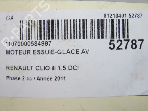 Used Front wiper motor RENAULT CLIO III (BR0/1, CR0/1) 1.5 dCi (75 hp) 31242622