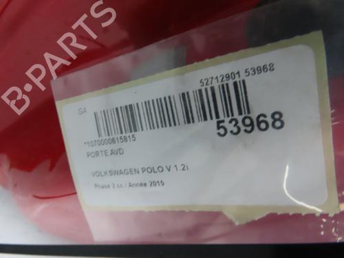 Right front door VW POLO V (6R1, 6C1) 1.2 TSI 16V | BP28968571C3 