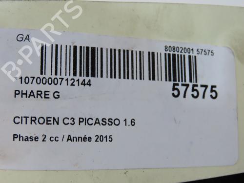 Left headlight CITROËN C3 Picasso (SH_) 1.6 HDI 90 | BP36310638C28 - Image 5