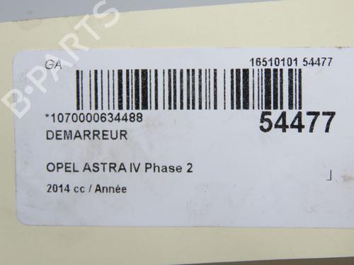 Starter OPEL ASTRA J Saloon 1.6 CDTi (69) | BP36367512M8 - Image 7