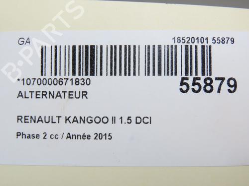 Used Alternator RENAULT KANGOO Express (FW0/1_) 1.5 dCi 90 (FW0G, FW05, FW08, FW11) (90 hp) 30556717