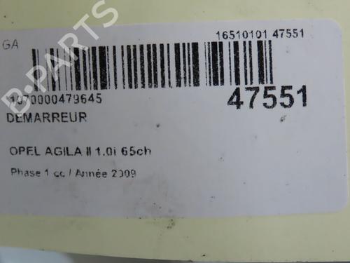 Starter OPEL AGILA B (H08) 1.0 (F68) | BP18148646M8 