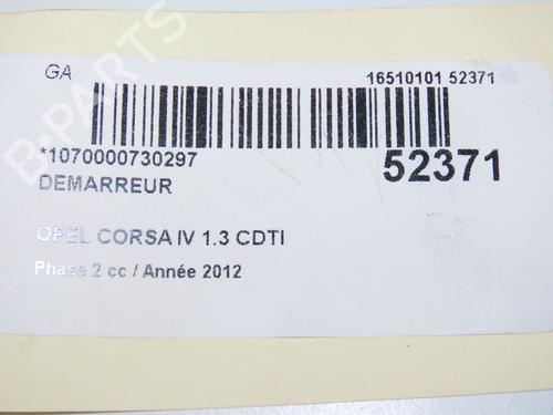 Used Starter Starter OPEL CORSA D (S07) 1.3 CDTI (L08, L68) (95 hp) 33298032 33298032