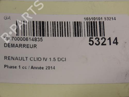 Startmotor RENAULT CLIO IV Grandtour (KH_) 1.5 dCi 90 (KHN3, KHN4) (90 hp) 28829016