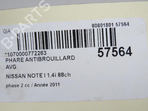 Left front fog light NISSAN NOTE (E11, NE11) 1.4 | BP36819938C30 - Image 5