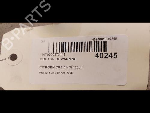 Bouton de warning CITROËN C8 (EA_, EB_) 2.0 HDi (120 hp) 9612893