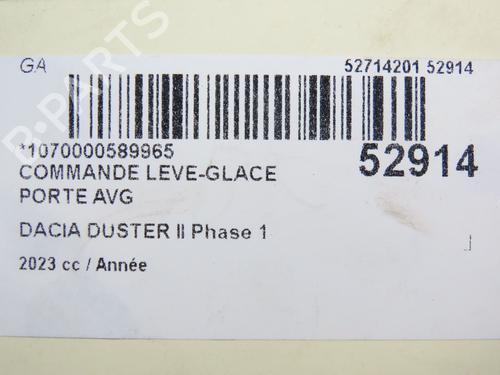 Used Left front window switch DACIA DUSTER (HM_) 1.3 TCe 150 (HMM3) (150 hp) 28968883