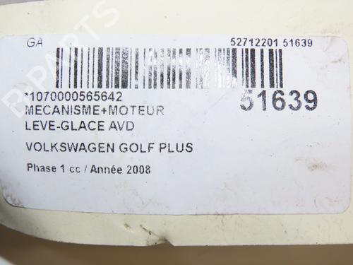 Front right window mechanism VW GOLF PLUS V (5M1, 521) 1.9 TDI | BP28968460C23