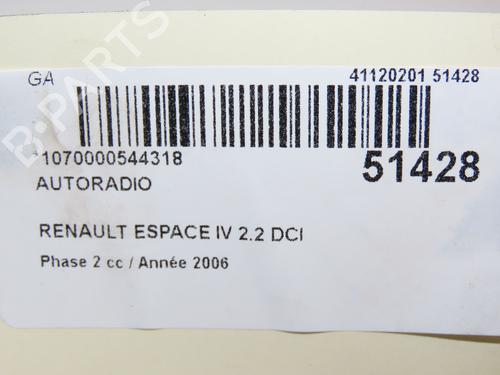 Bilradio RENAULT ESPACE IV (JK0/1_) 2.2 dCi (JK0H) (150 hp) 28830562