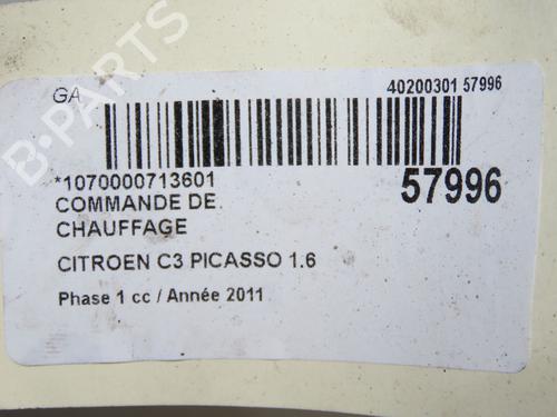Climate control CITROËN C3 Picasso (SH_) 1.6 HDI 90 | BP32657958I5 - Image 3